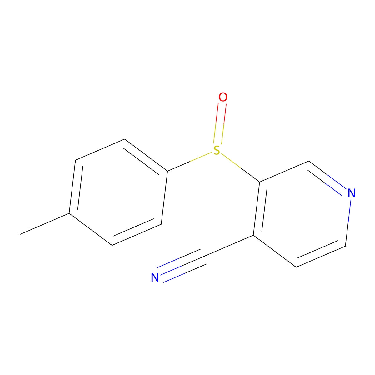3-[(4-Methylphenyl)sulfinyl]isonicotinonitrile molecular structure, CAS 477711-93-6