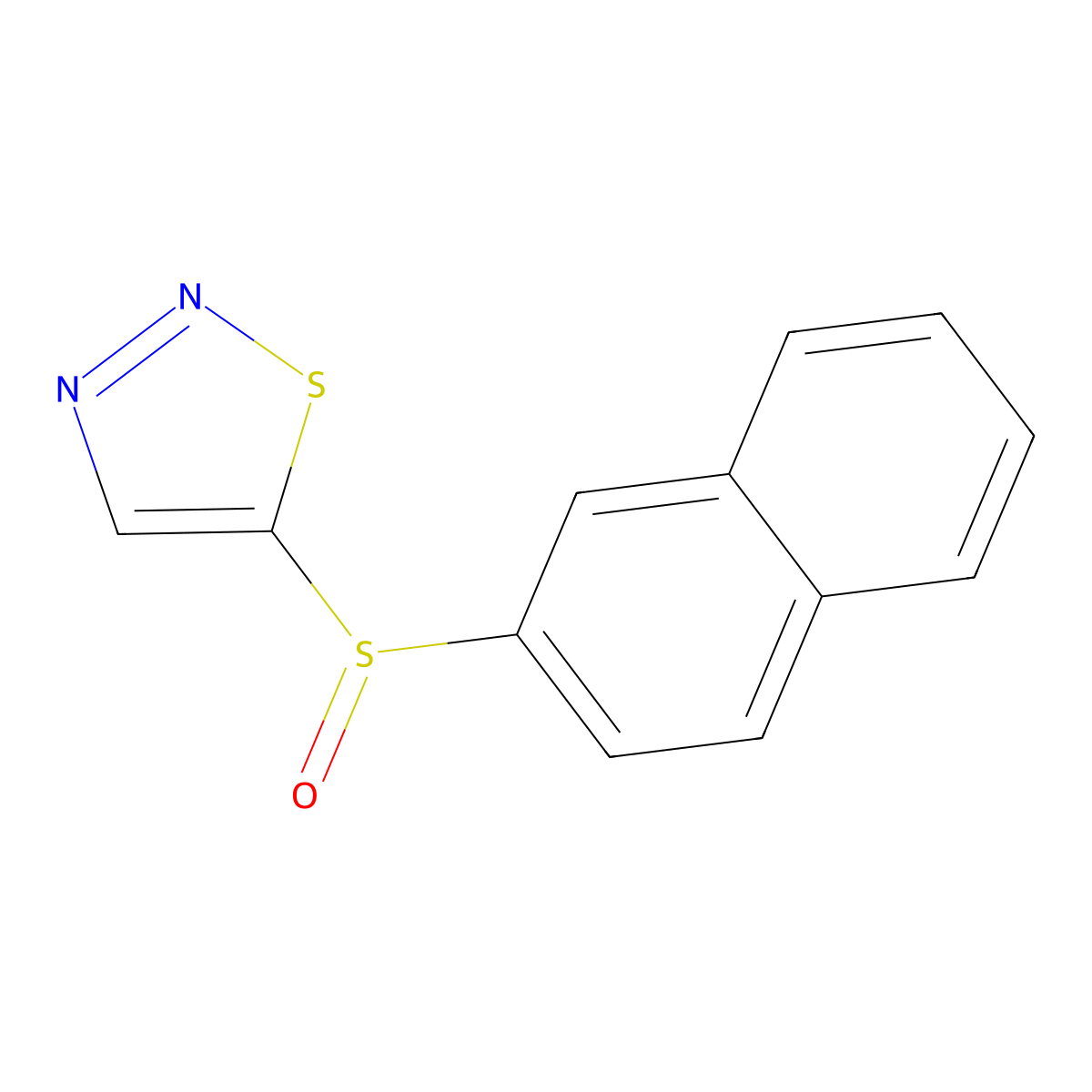 2-Naphthyl 1,2,3-thiadiazol-5-yl sulfoxide molecular structure, CAS 477713-11-4
