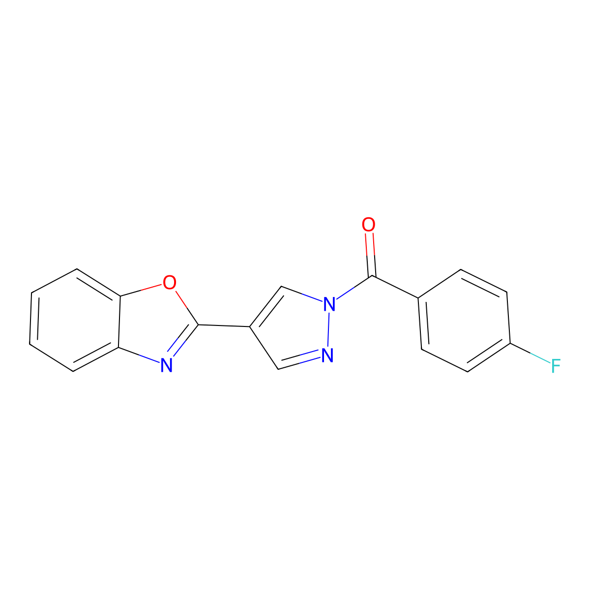 [4-(1,3-benzoxazol-2-yl)-1H-pyrazol-1-yl](4-fluorophenyl)methanone molecular structure, CAS 477714-04-8
