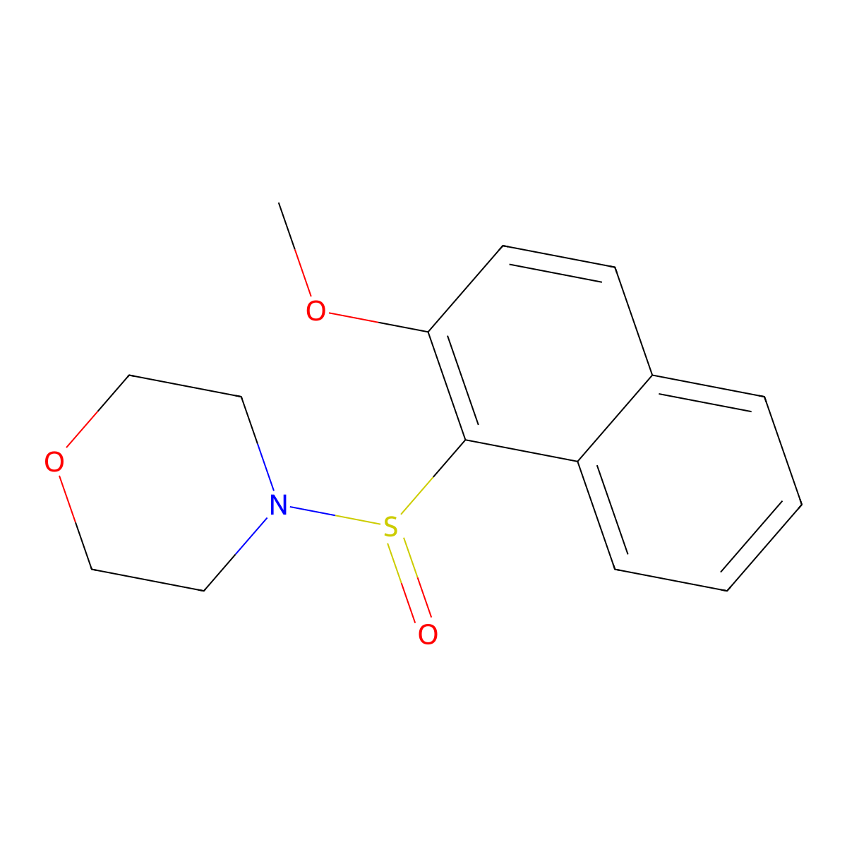 4-[(2-Methoxy-1-naphthyl)sulfinyl]morpholine molecular structure, CAS 477714-10-6