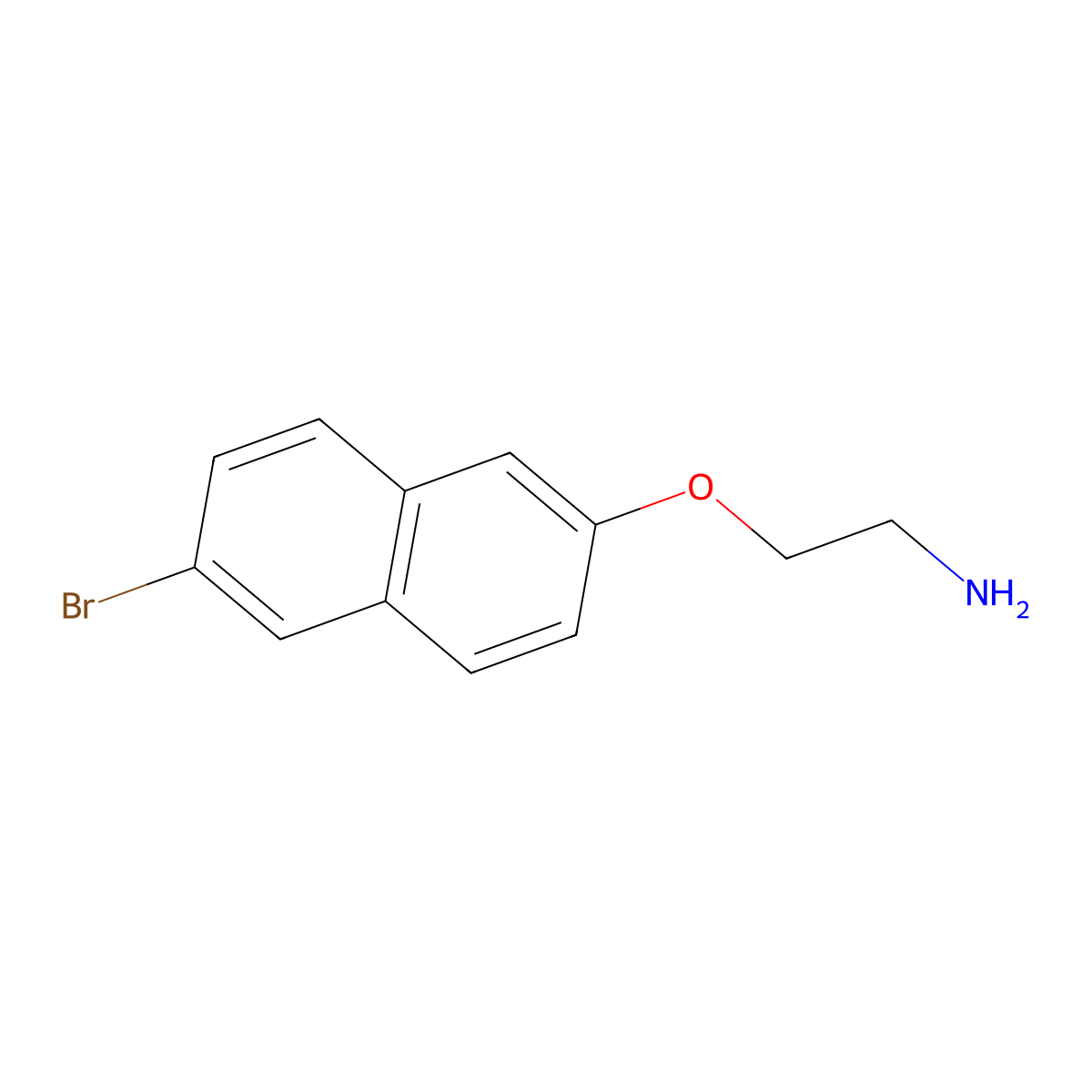 2-(2-Aminoethoxy)-6-bromonaphthalene molecular structure, CAS 477717-03-6