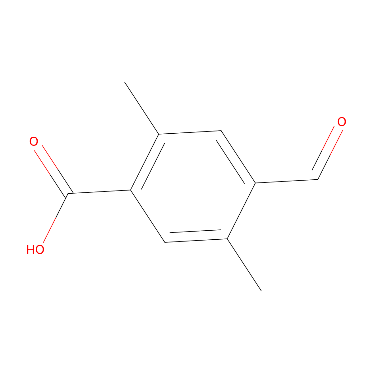 4-Formyl-2,5-dimethylbenzoic acid molecular structure, CAS 477735-60-7