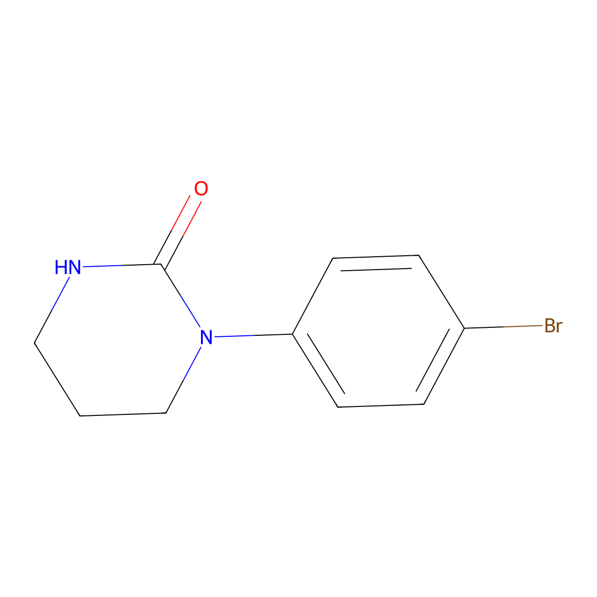 1-(4-Bromophenyl)-1,3-diazinan-2-one molecular structure, CAS 477739-78-9