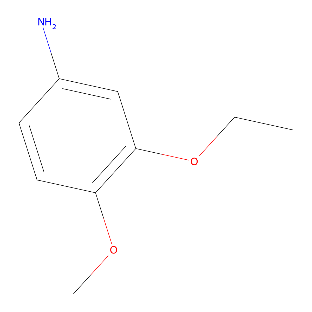 3-Ethoxy-4-methoxyaniline molecular structure, CAS 477742-46-4