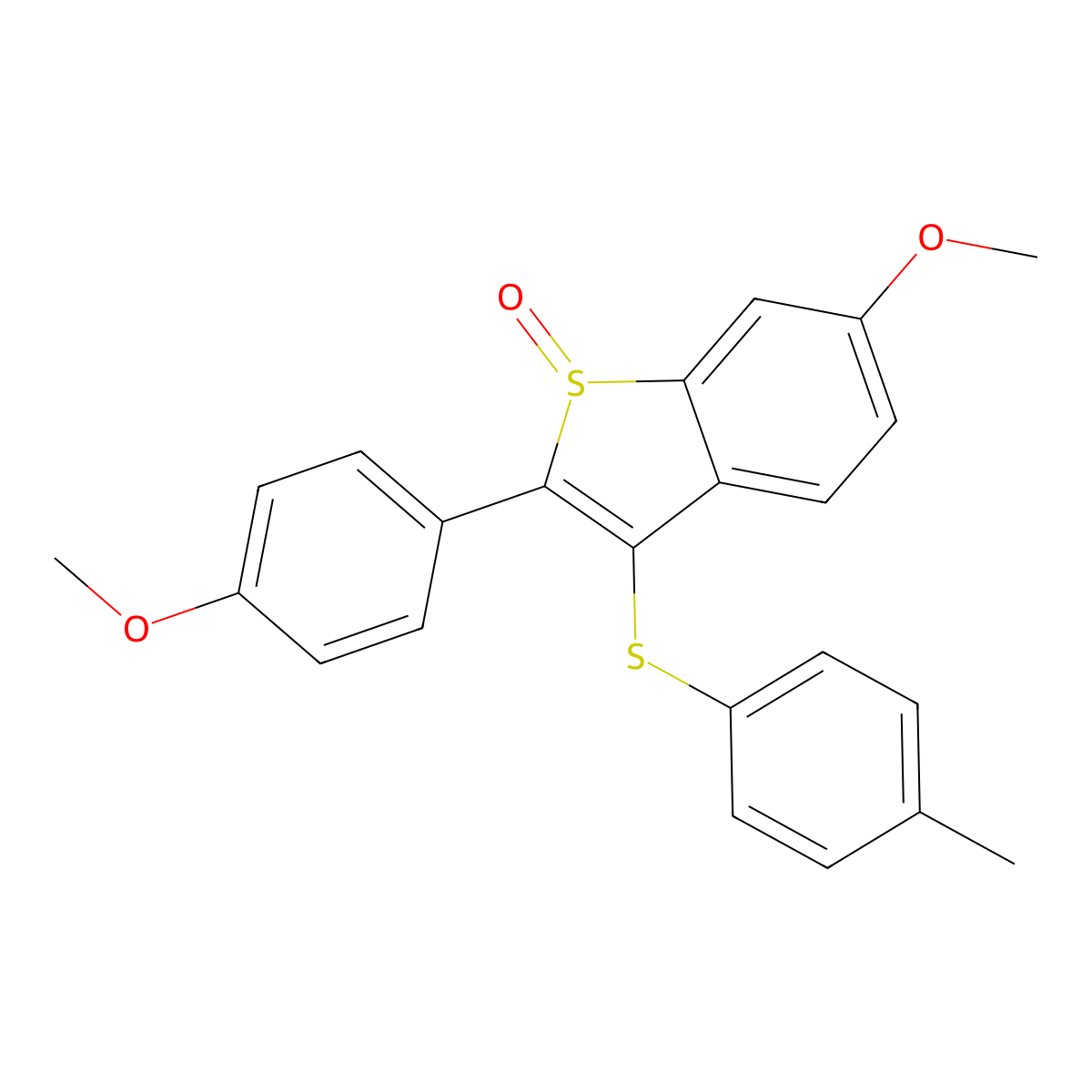 6-methoxy-2-(4-methoxyphenyl)-3-[(4-methylphenyl)sulfanyl]-1H-1-benzothiophen-1-one molecular structure, CAS 477762-69-9