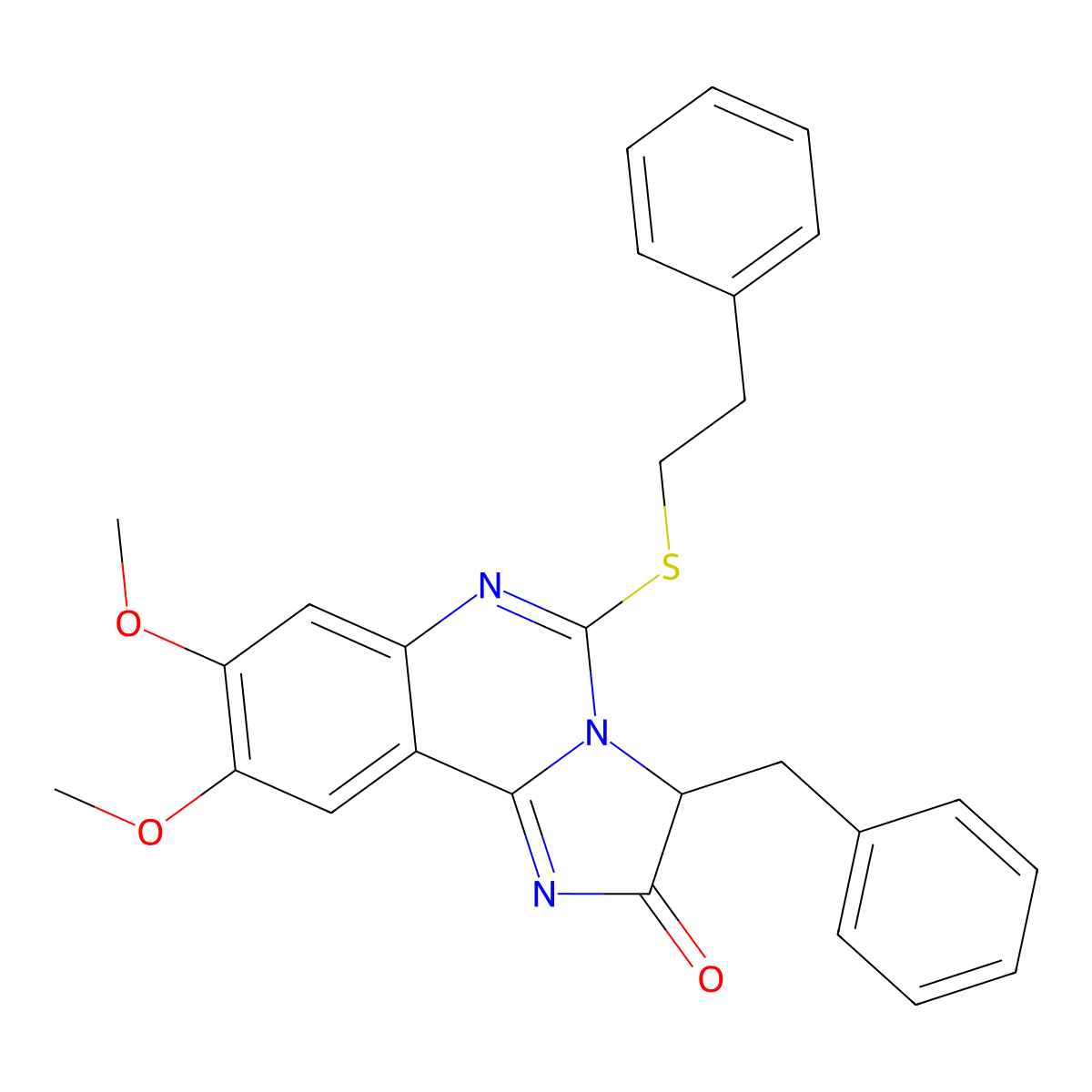 3-benzyl-8,9-dimethoxy-5-(phenethylsulfanyl)imidazo[1,2-c]quinazolin-2(3H)-one molecular structure, CAS 477768-55-1