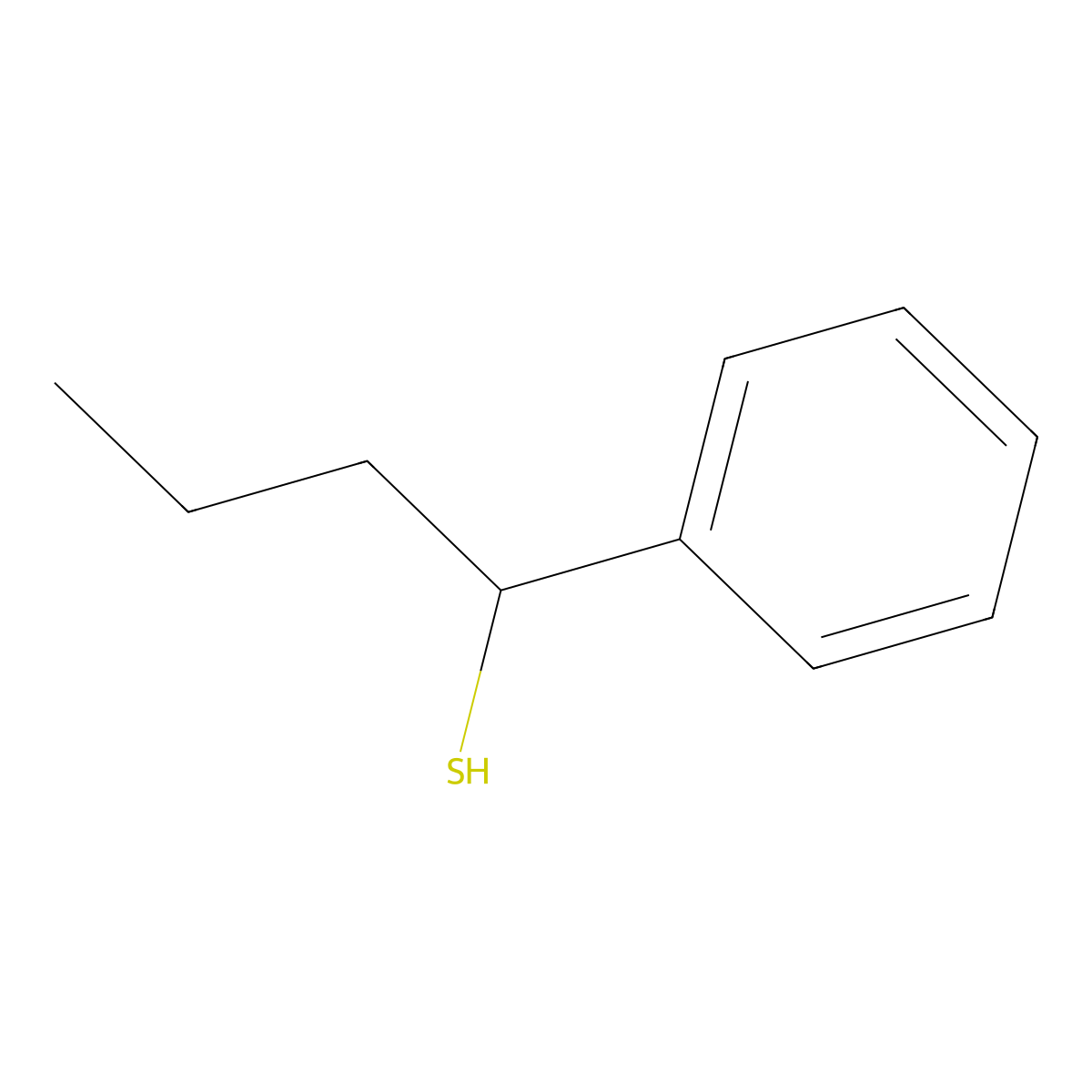 1-Phenylbutane-1-thiol molecular structure, CAS 477768-58-4