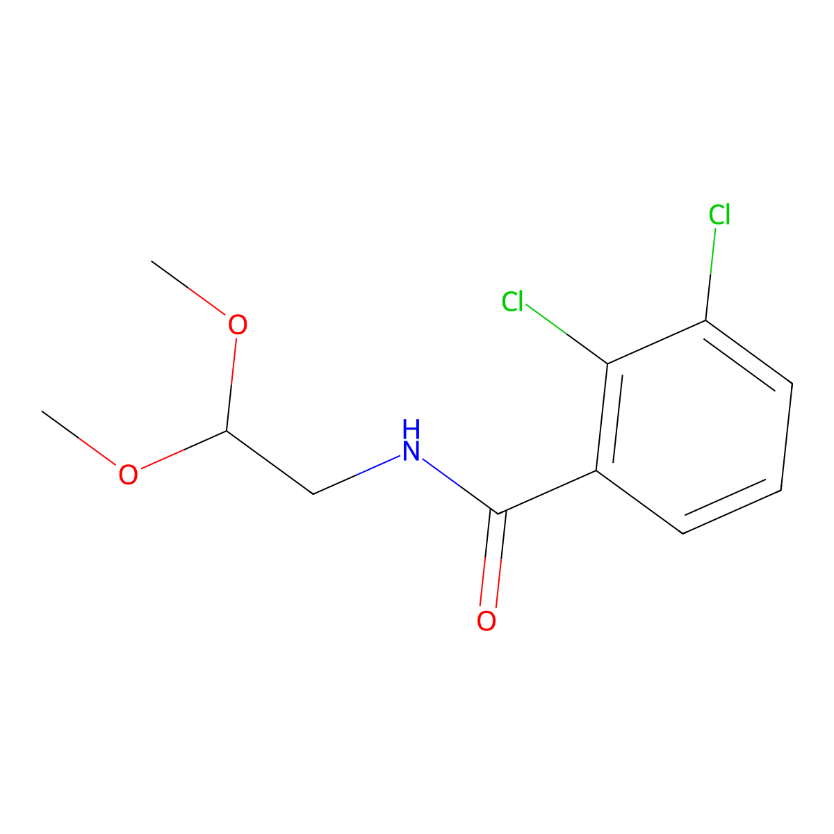 2,3-dichloro-N-(2,2-dimethoxyethyl)Benzamide molecular structure, CAS 477772-55-7