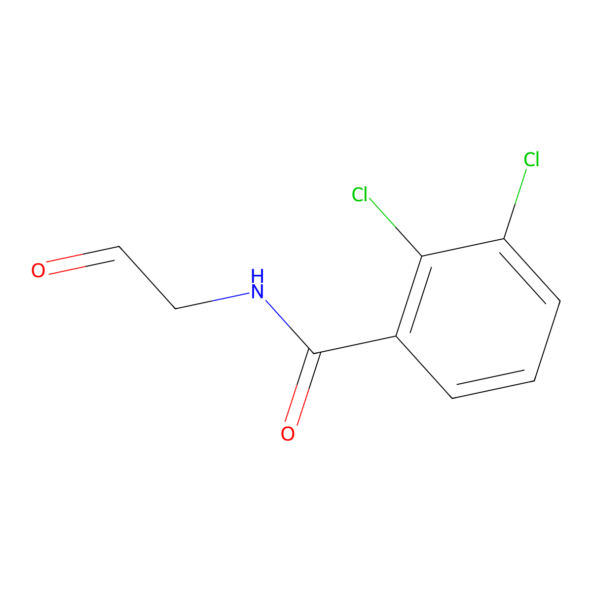 2,3-dichloro-N-(2-oxo-ethyl)-benzamide molecular structure, CAS 477772-56-8