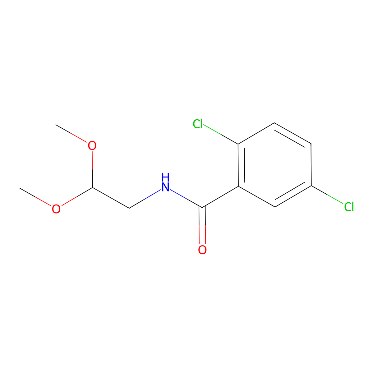 2,5-dichloro-N-(2,2-dimethoxyethyl)Benzamide molecular structure, CAS 477772-63-7