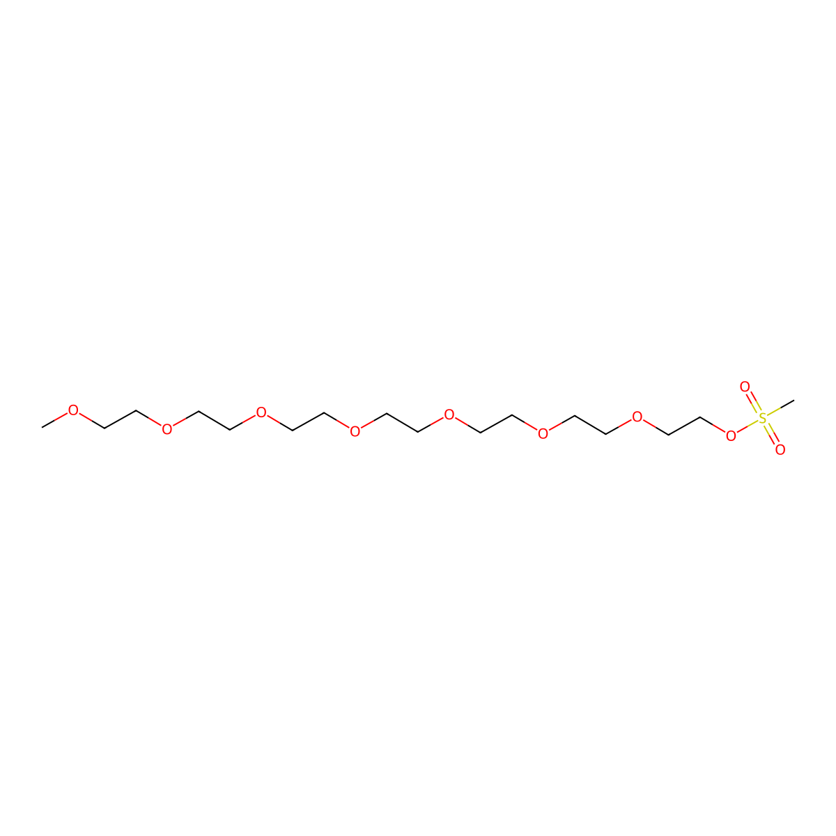 2-(2-(2-(2-(2-(2-(2-Methoxyethoxy)ethoxy)ethoxy)ethoxy)ethoxy)ethoxy)ethyl methanesulfonate molecular structure, CAS 477775-57-8