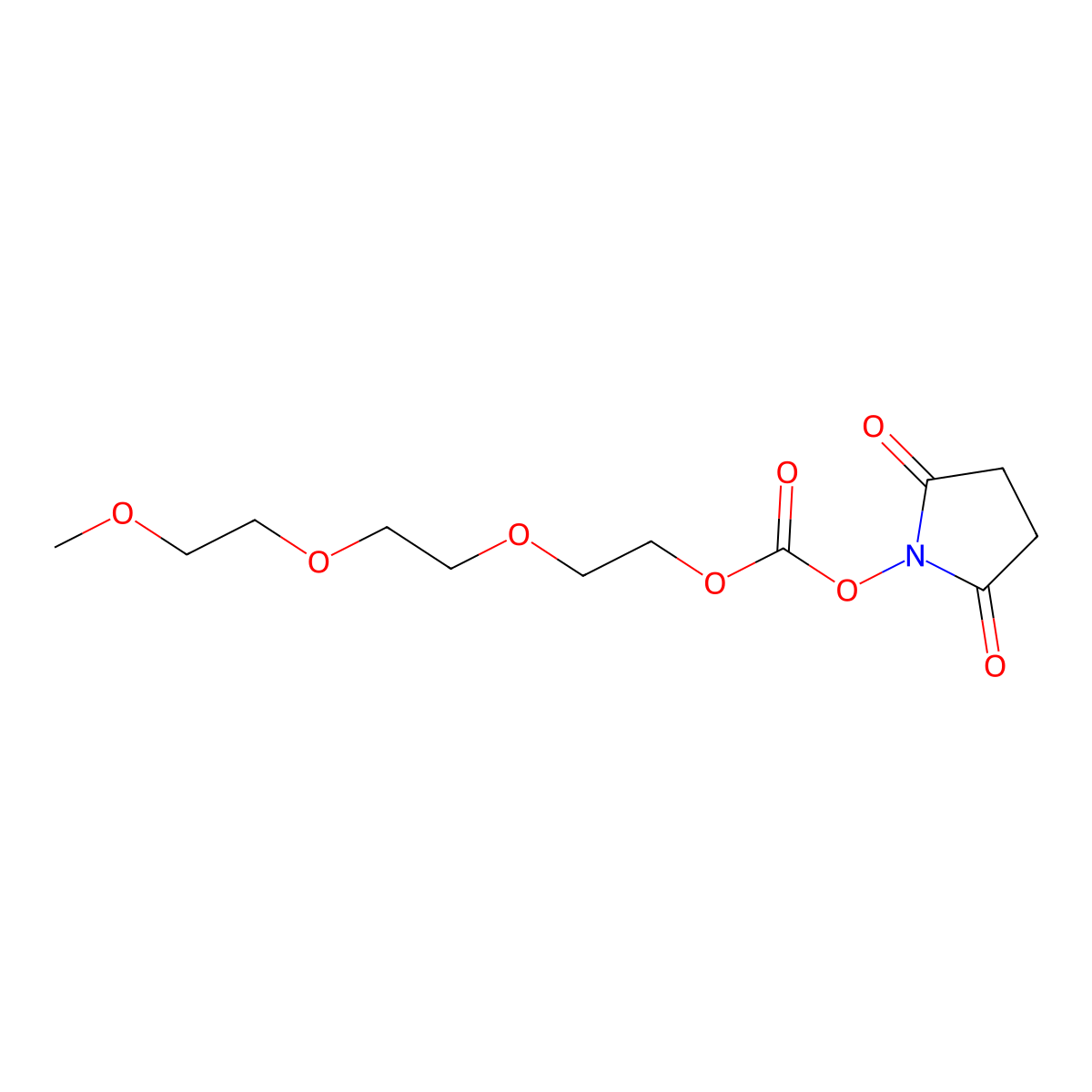 m-PEG3-succinimidyl carbonate molecular structure, CAS 477775-77-2