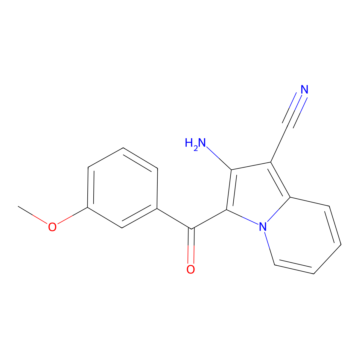 2-Amino-3-(3-methoxybenzoyl)indolizine-1-carbonitrile molecular structure, CAS 477776-47-9