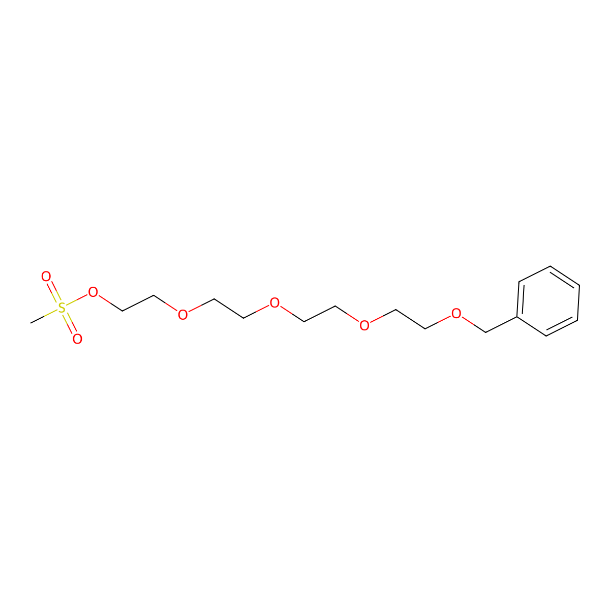 1-Phenyl-2,5,8,11-tetraoxatridecan-13-yl methanesulfonate molecular structure, CAS 477781-69-4