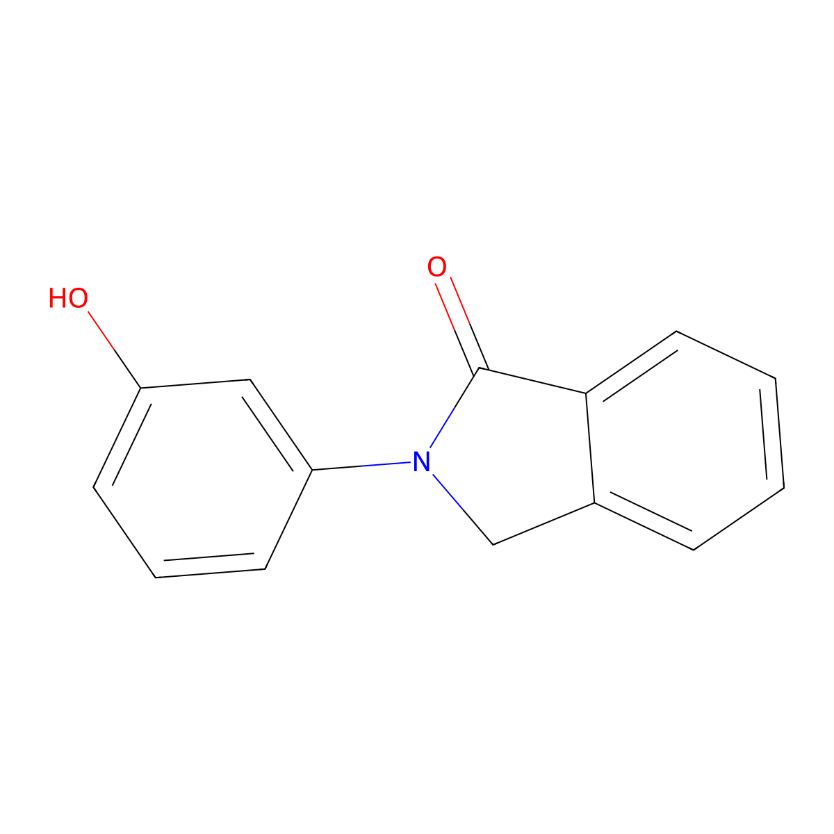 2-(3-Hydroxyphenyl)isoindolin-1-one molecular structure, CAS 4778-79-4