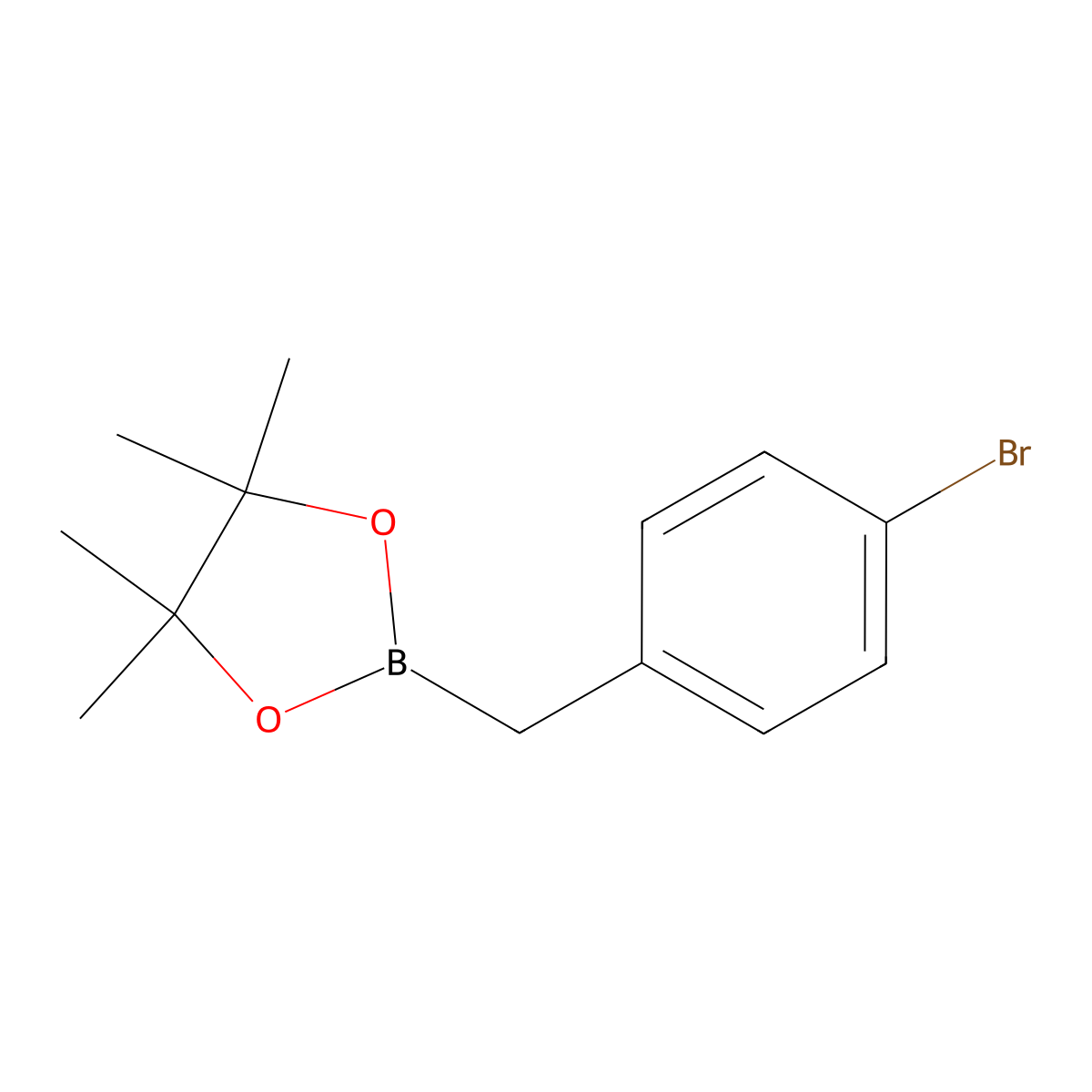 2-(4-Bromobenzyl)-4,4,5,5-tetramethyl-1,3,2-dioxaborolane molecular structure, CAS 477841-90-0