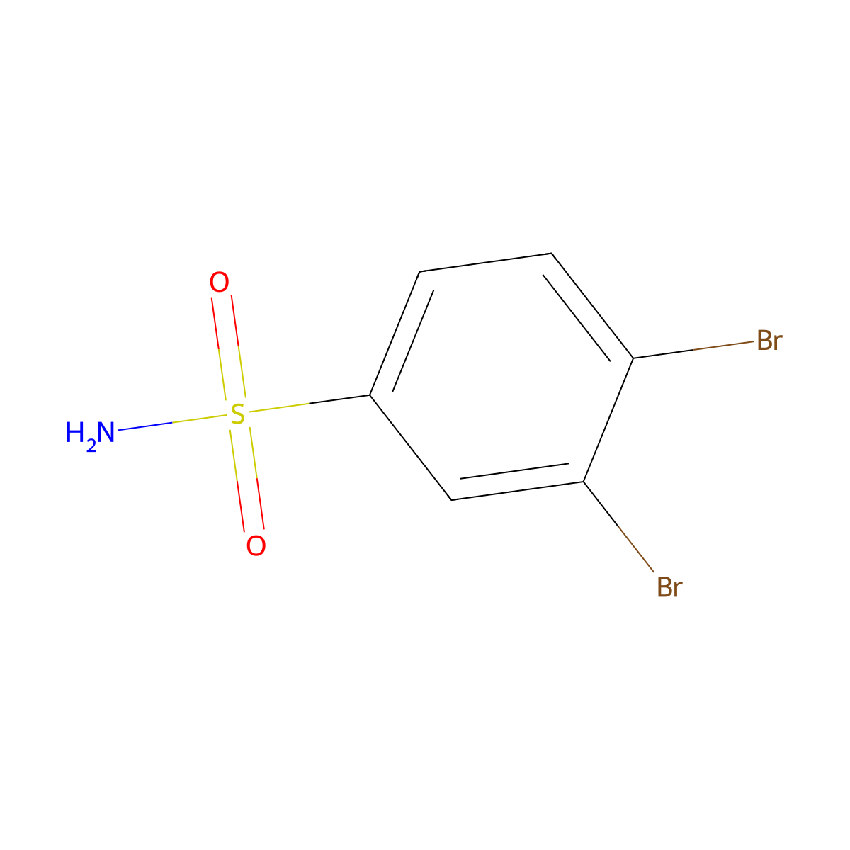 3,4-Dibromobenzenesulfonamide molecular structure, CAS 477843-34-8