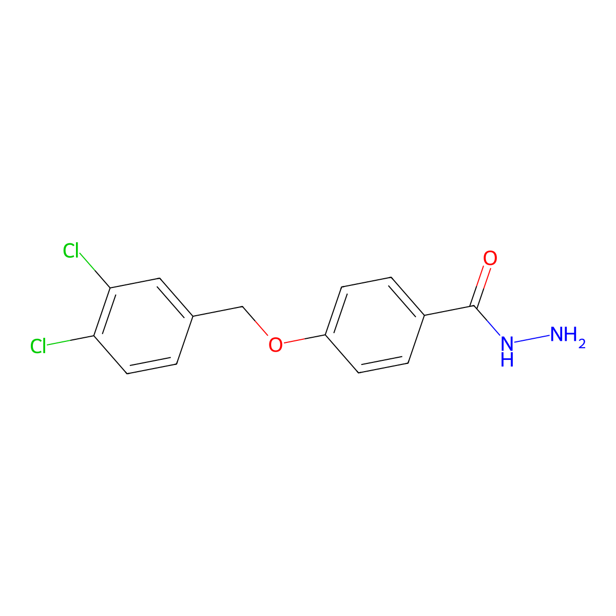 4-[(3,4-Dichlorophenyl)methoxy]benzohydrazide molecular structure, CAS 477845-60-6