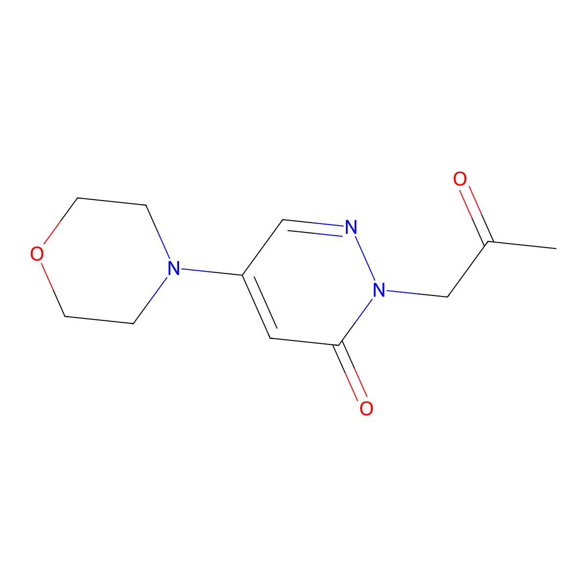 5-morpholino-2-(2-oxopropyl)-3(2H)-pyridazinone molecular structure, CAS 477845-70-8