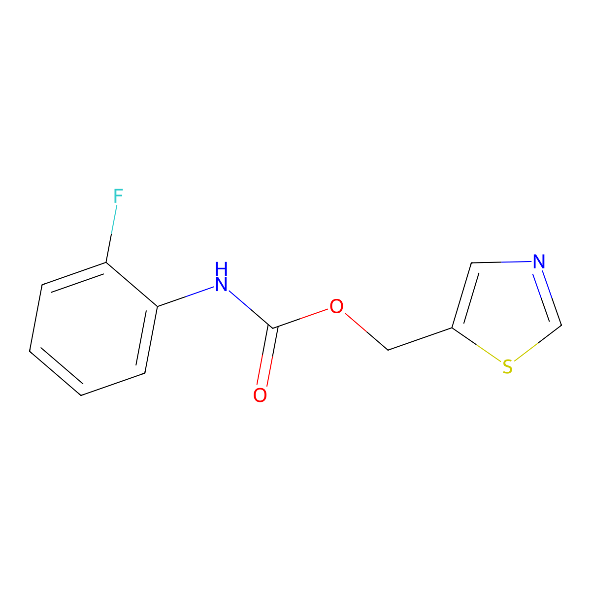 1,3-thiazol-5-ylmethyl N-(2-fluorophenyl)carbamate molecular structure, CAS 477846-02-9