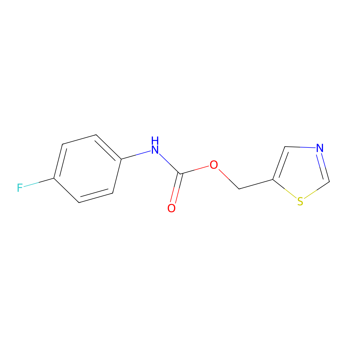 1,3-thiazol-5-ylmethyl N-(4-fluorophenyl)carbamate molecular structure, CAS 477846-03-0