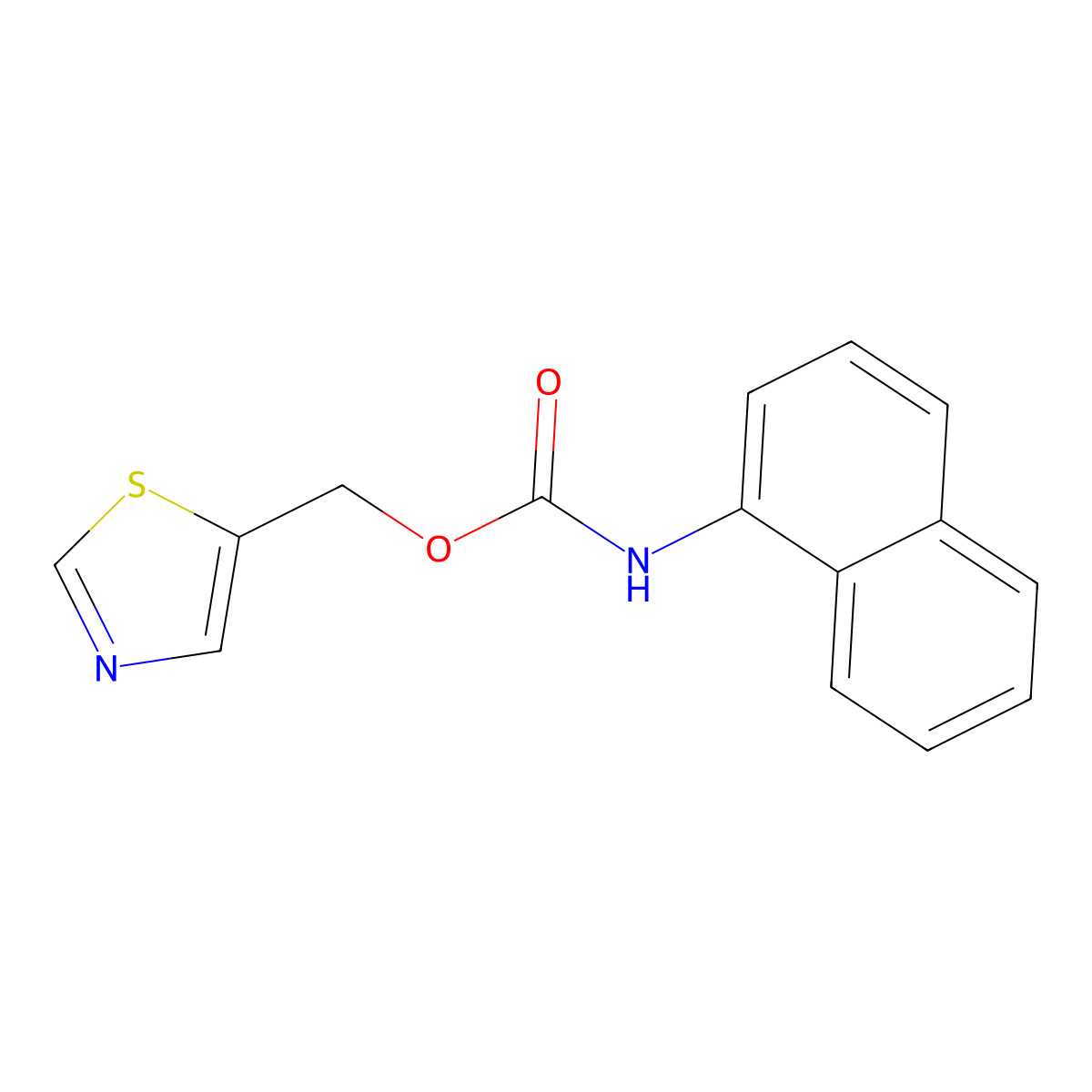 1,3-thiazol-5-ylmethyl N-(1-naphthyl)carbamate molecular structure, CAS 477846-04-1