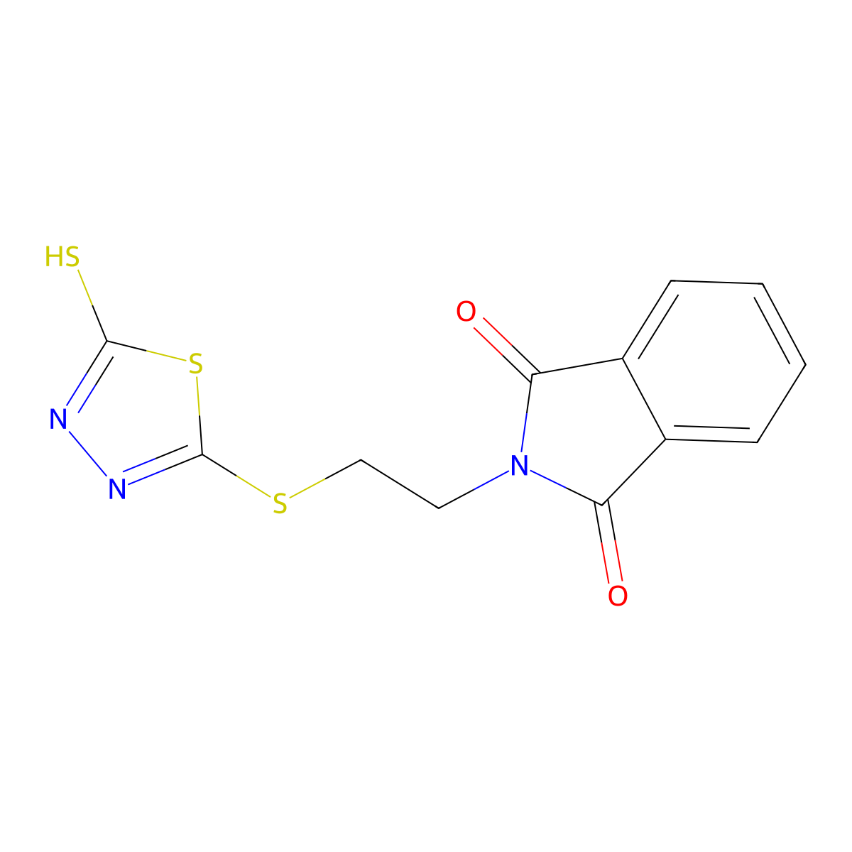 2-{2-[(5-sulfanyl-1,3,4-thiadiazol-2-yl)sulfanyl]ethyl}-1H-isoindole-1,3(2H)-dione molecular structure, CAS 477846-18-7