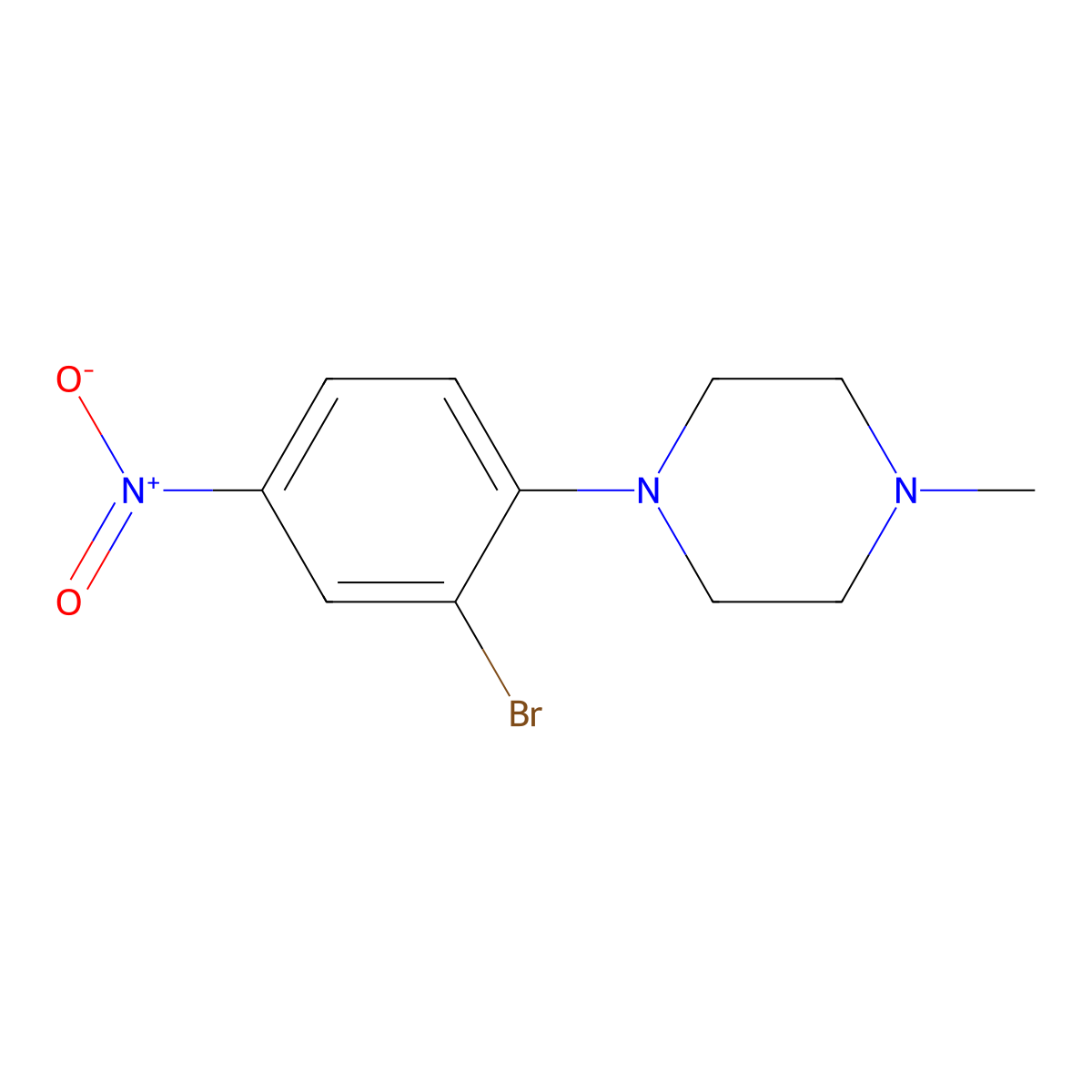 1-(2-Bromo-4-nitrophenyl)-4-methylpiperazine molecular structure, CAS 477846-54-1
