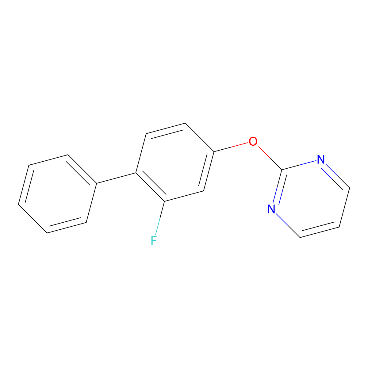 2-[(2-Fluoro[1,1'-biphenyl]-4-yl)oxy]pyrimidine molecular structure, CAS 477846-72-3