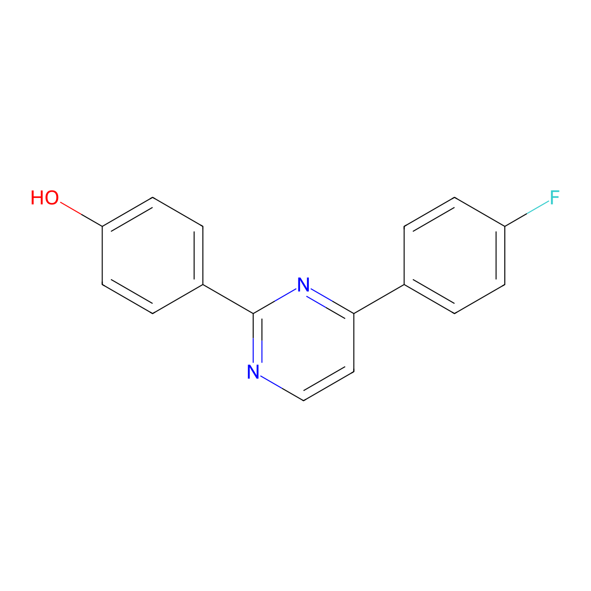 4-[4-(4-Fluorophenyl)-2-pyrimidinyl]benzenol molecular structure, CAS 477846-73-4