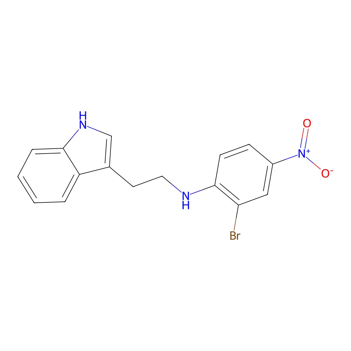 2-bromo-N-[2-(1H-indol-3-yl)ethyl]-4-nitroaniline molecular structure, CAS 477846-87-0