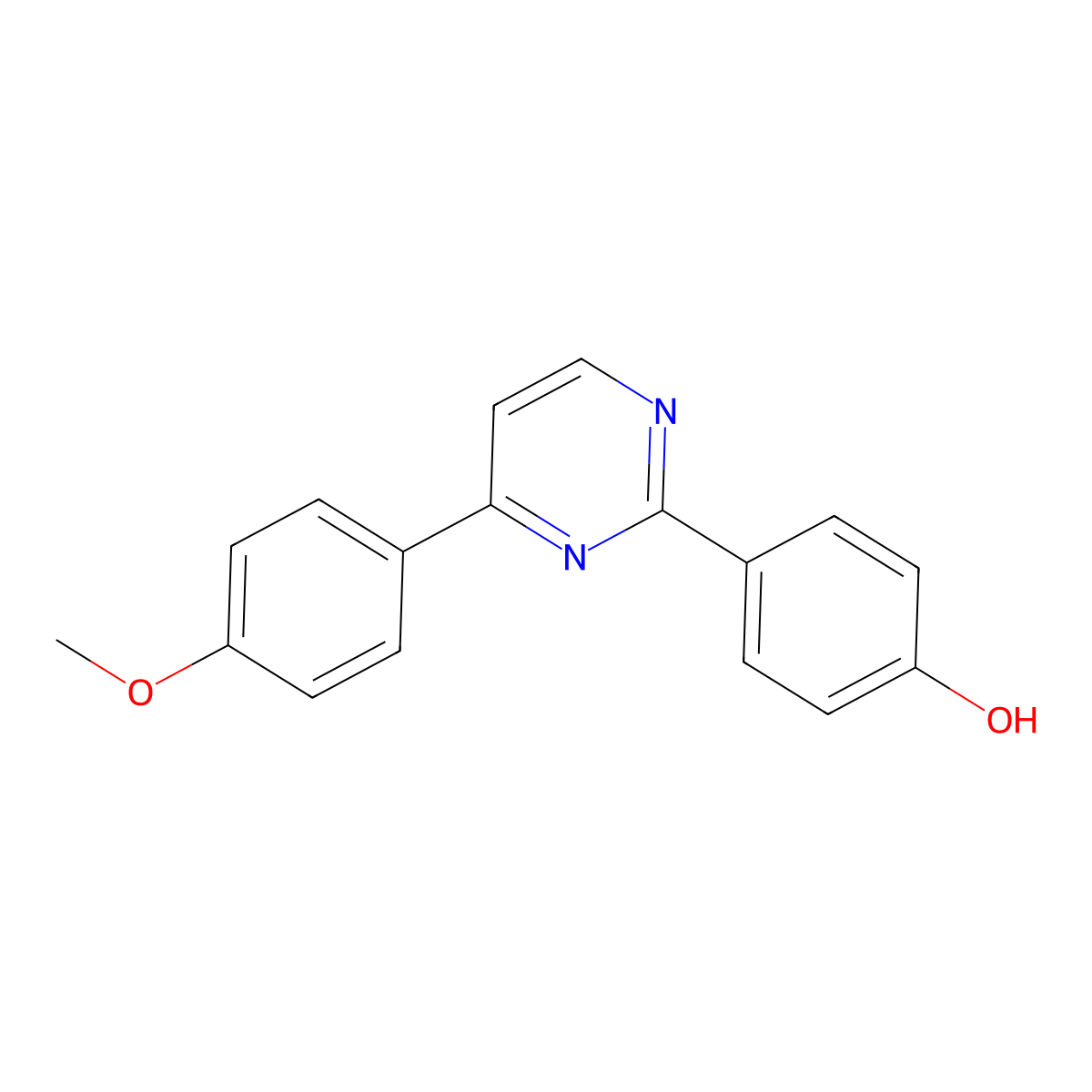 4-[4-(4-Methoxyphenyl)-2-pyrimidinyl]benzenol molecular structure, CAS 477846-93-8