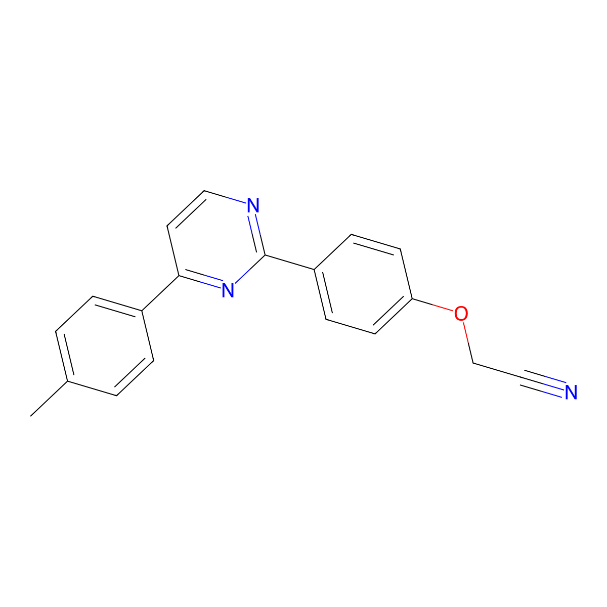 2-{4-[4-(4-Methylphenyl)-2-pyrimidinyl]phenoxy}acetonitrile molecular structure, CAS 477846-94-9
