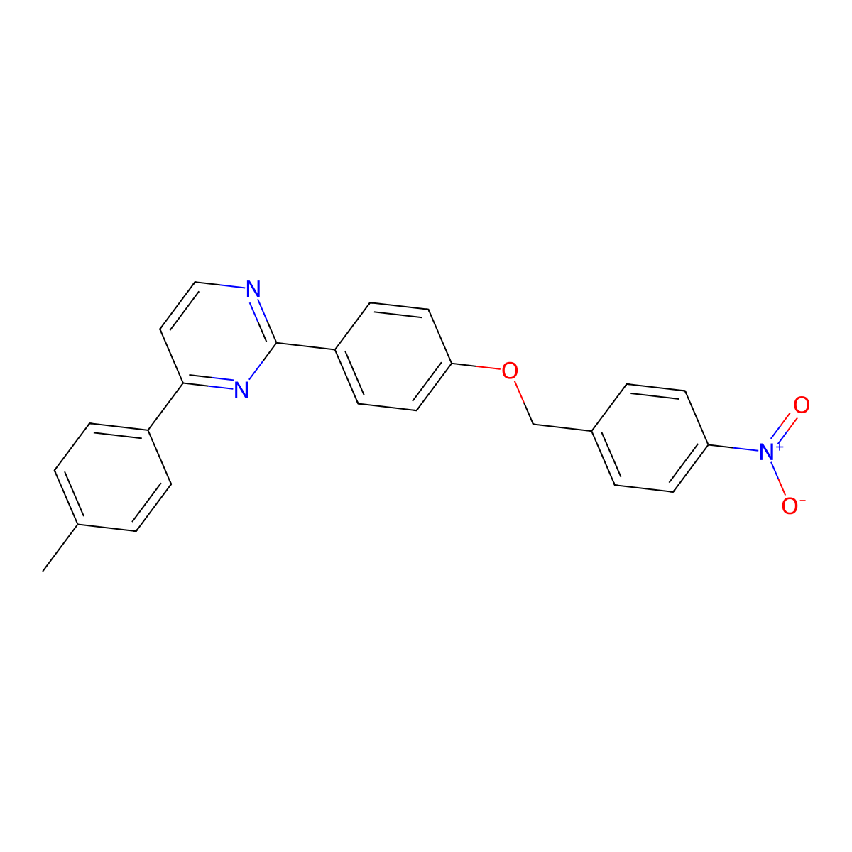 4-(4-Methylphenyl)-2-{4-[(4-nitrobenzyl)oxy]phenyl}pyrimidine molecular structure, CAS 477846-99-4