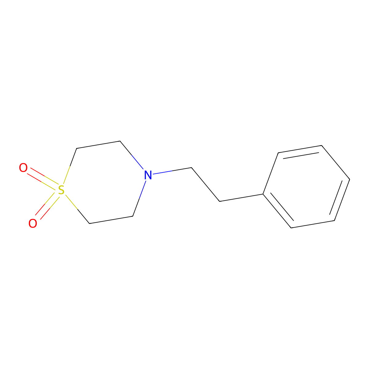 4-Phenethyl-1lambda~6~,4-thiazinane-1,1-dione molecular structure, CAS 477847-07-7