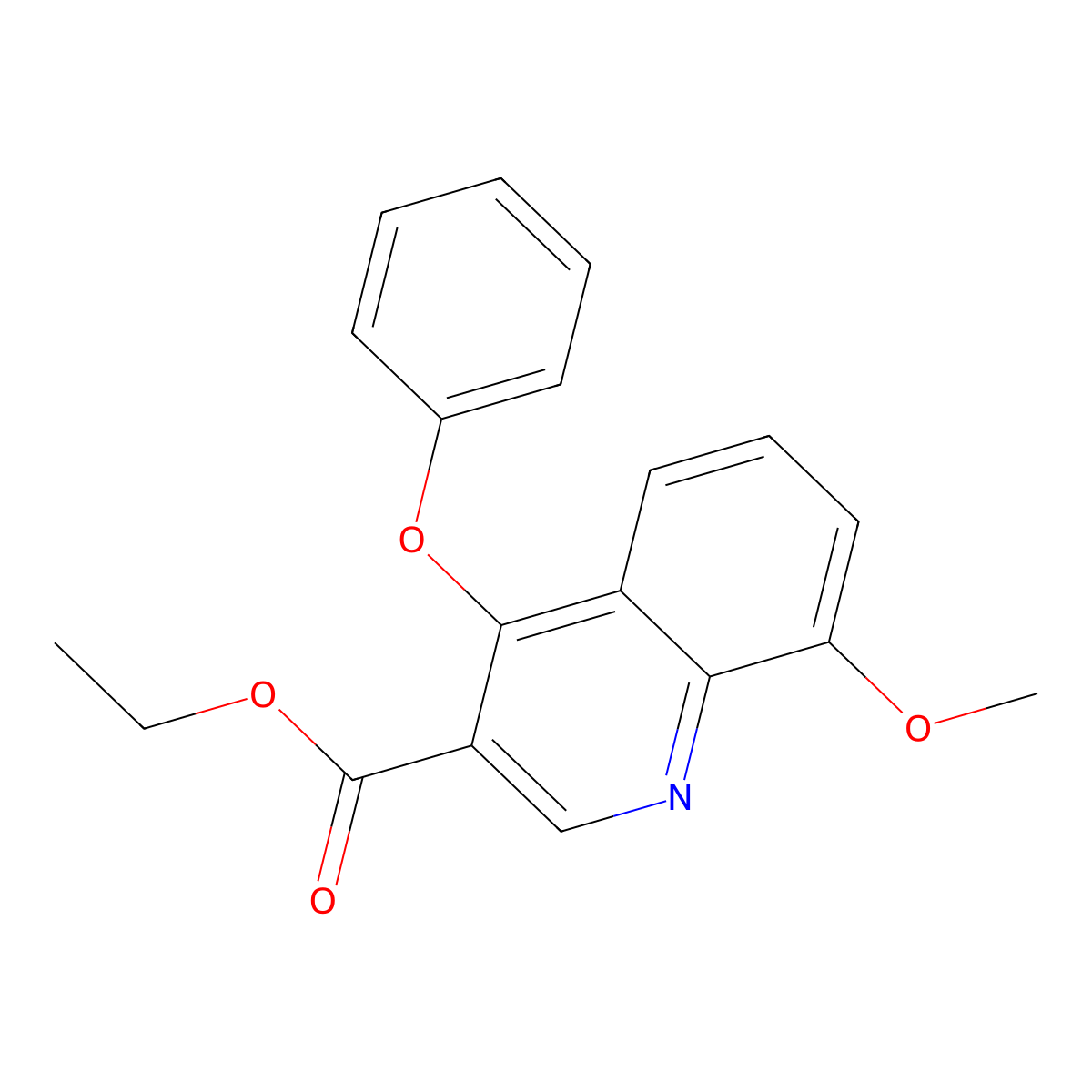Ethyl 8-methoxy-4-phenoxyquinoline-3-carboxylate molecular structure, CAS 477847-18-0