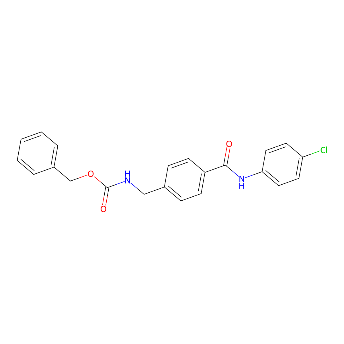 benzyl N-({4-[(4-chlorophenyl)carbamoyl]phenyl}methyl)carbamate molecular structure, CAS 477847-75-9