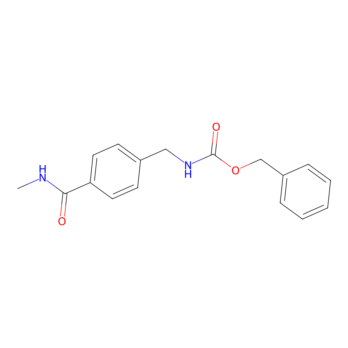 benzyl N-{4-[(methylamino)carbonyl]benzyl}carbamate molecular structure, CAS 477847-77-1
