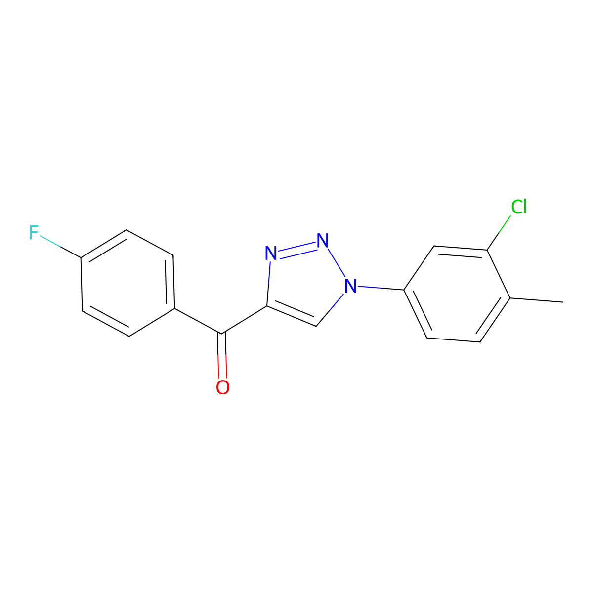 [1-(3-chloro-4-methylphenyl)-1H-1,2,3-triazol-4-yl](4-fluorophenyl)methanone molecular structure, CAS 477847-87-3