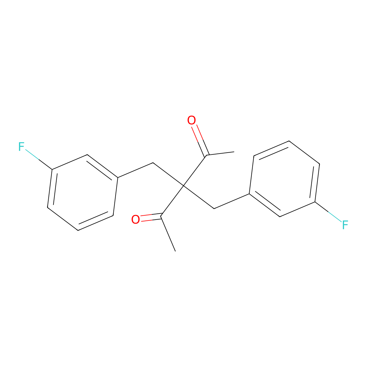 3,3-Bis(3-fluorobenzyl)-2,4-pentanedione molecular structure, CAS 477847-91-9