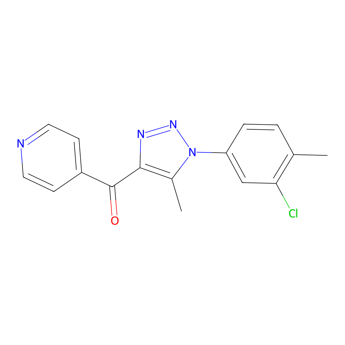 [1-(3-chloro-4-methylphenyl)-5-methyl-1H-1,2,3-triazol-4-yl](4-pyridinyl)methanone molecular structure, CAS 477847-92-0