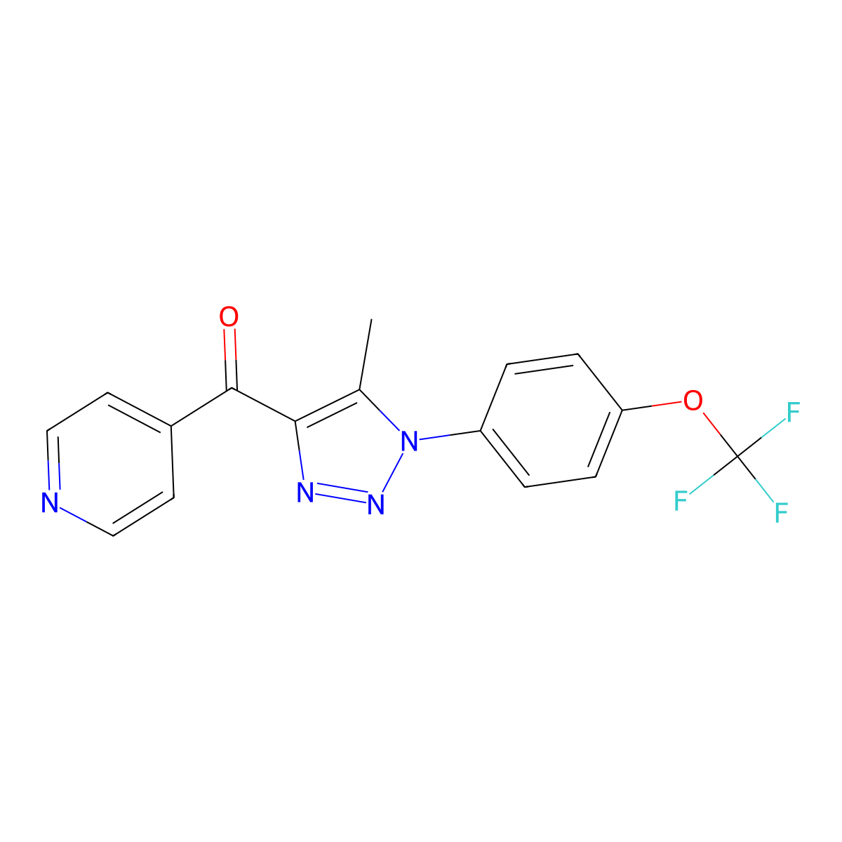 {5-methyl-1-[4-(trifluoromethoxy)phenyl]-1H-1,2,3-triazol-4-yl}(4-pyridinyl)methanone molecular structure, CAS 477847-96-4
