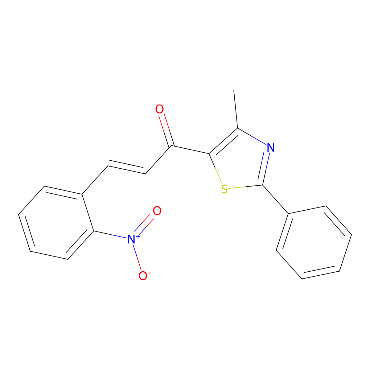 (E)-1-(4-methyl-2-phenyl-1,3-thiazol-5-yl)-3-(2-nitrophenyl)-2-propen-1-one molecular structure, CAS 477847-98-6