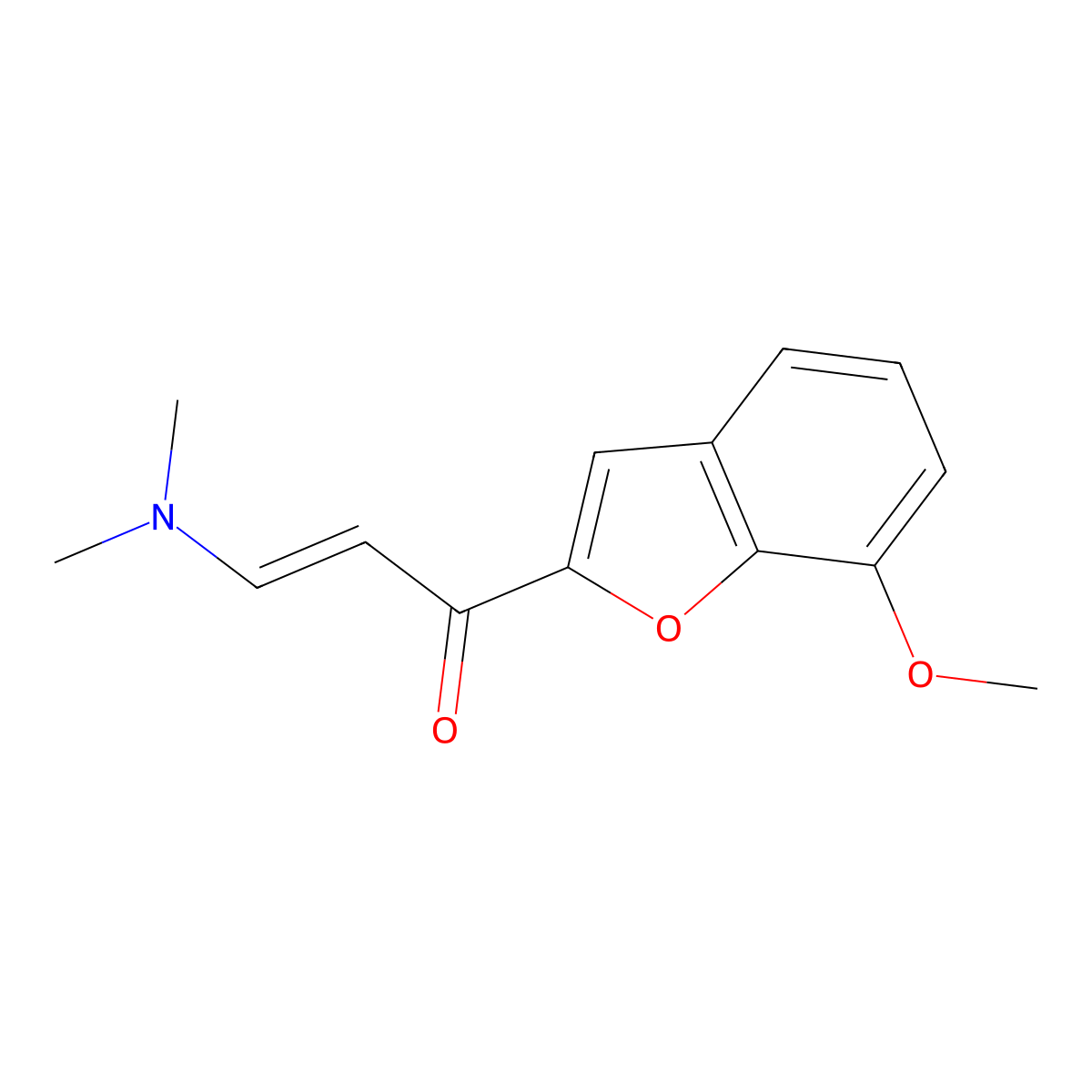 (E)-3-(dimethylamino)-1-(7-methoxy-1-benzofuran-2-yl)-2-propen-1-one molecular structure, CAS 477848-02-5