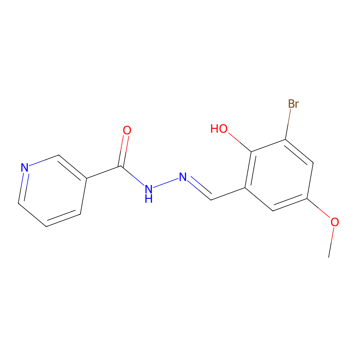 N'-[(E)-(3-bromo-2-hydroxy-5-methoxyphenyl)methylidene]nicotinohydrazide molecular structure, CAS 477848-06-9
