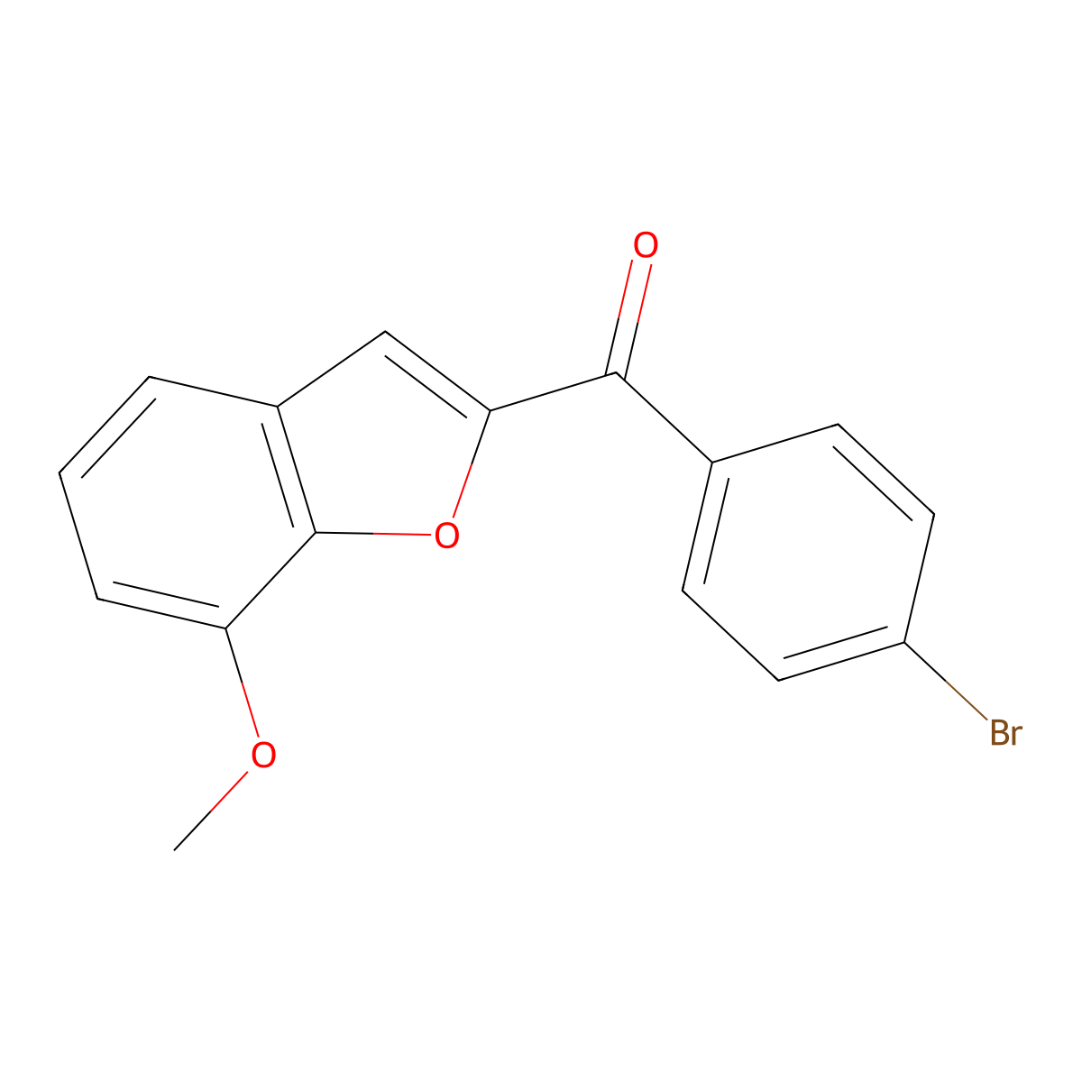 (4-Bromophenyl)(7-methoxy-1-benzofuran-2-yl)methanone molecular structure, CAS 477848-09-2