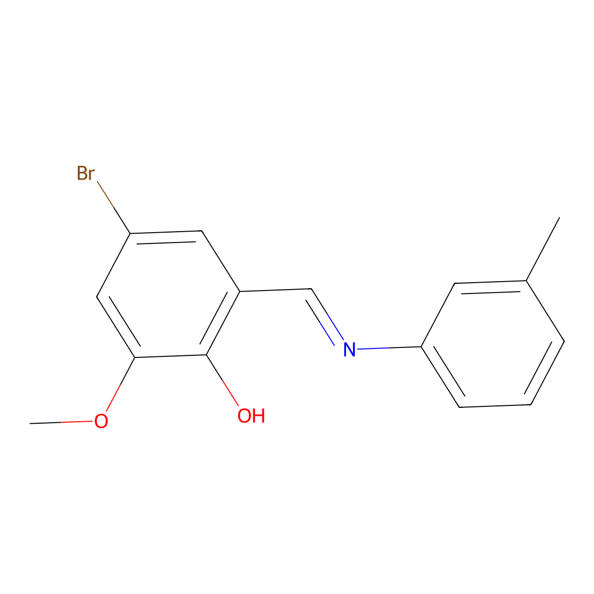 4-Bromo-2-methoxy-6-{[(3-methylphenyl)imino]methyl}benzenol molecular structure, CAS 477848-21-8