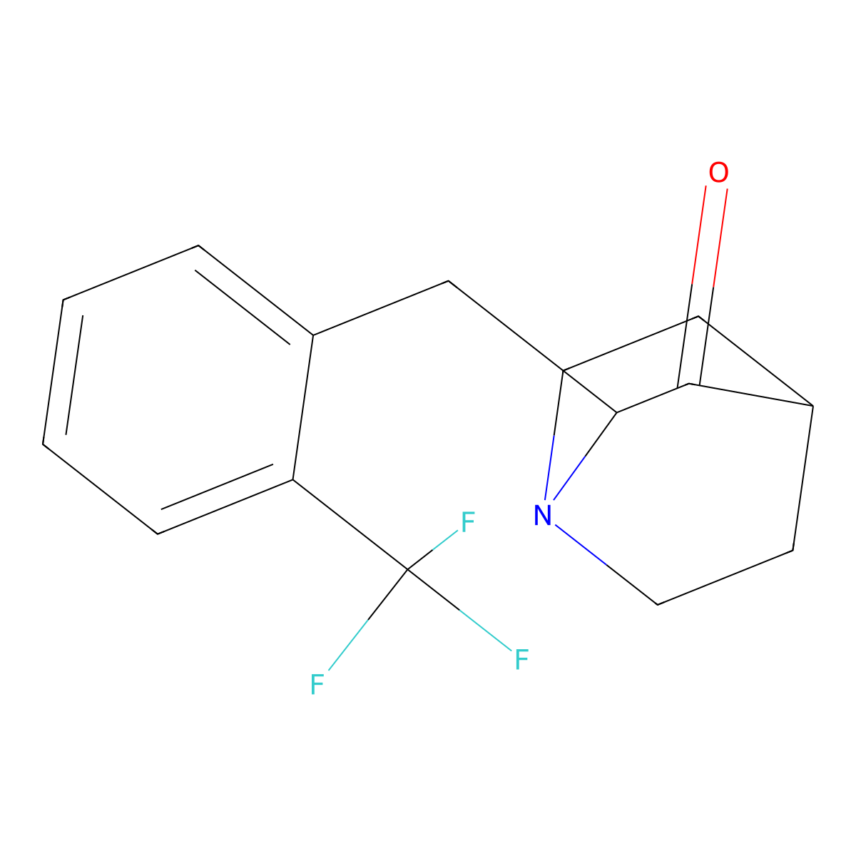 2-[2-(Trifluoromethyl)benzyl]-3-quinuclidinone molecular structure, CAS 477848-23-0