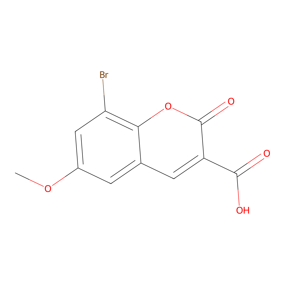 8-bromo-6-methoxy-2-oxo-2H-chromene-3-carboxylic acid molecular structure, CAS 477848-48-9
