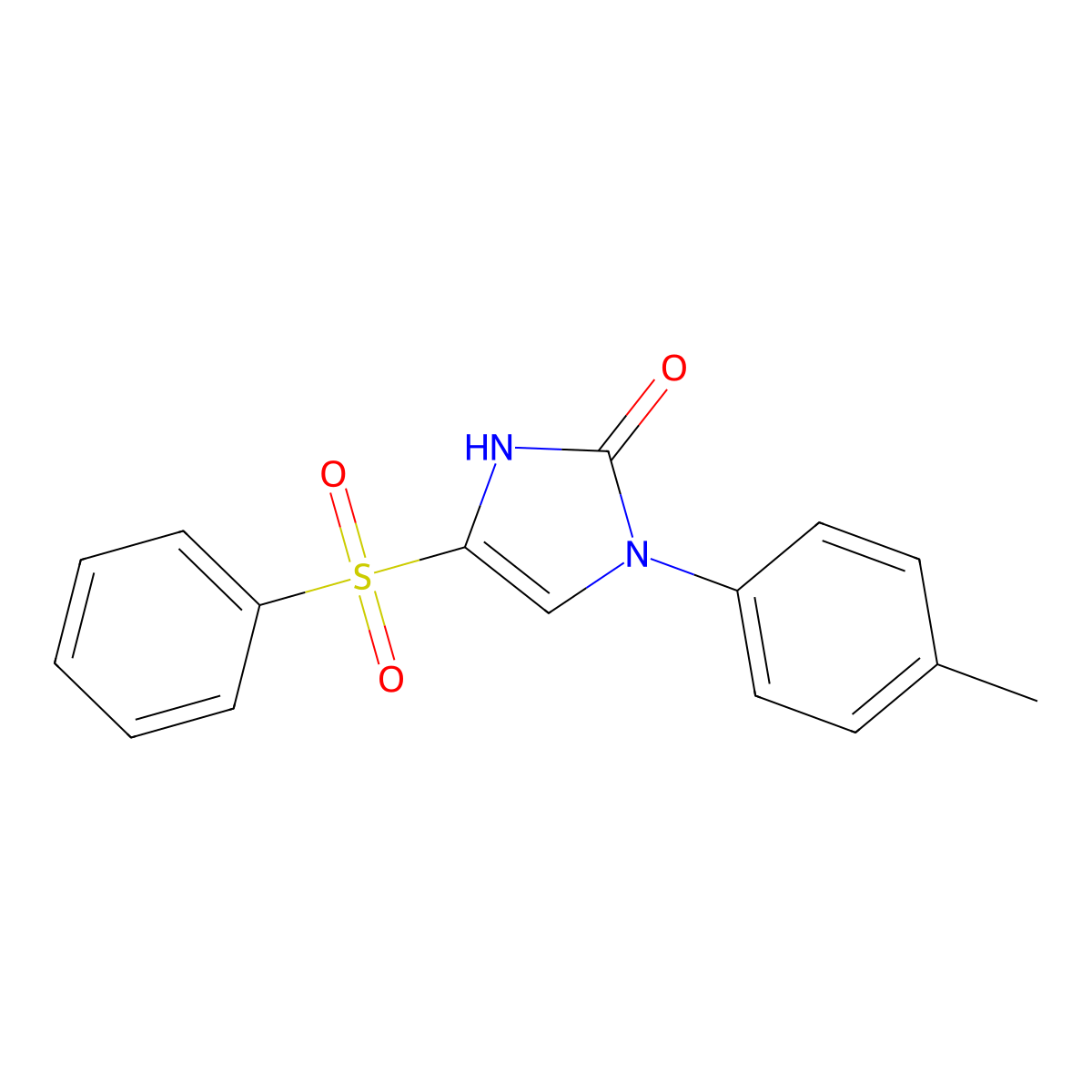 1-(4-methylphenyl)-4-(phenylsulfonyl)-1,3-dihydro-2H-imidazol-2-one molecular structure, CAS 477848-63-8